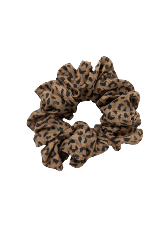 21Jewelz Panterprint scrunchie - taupe
