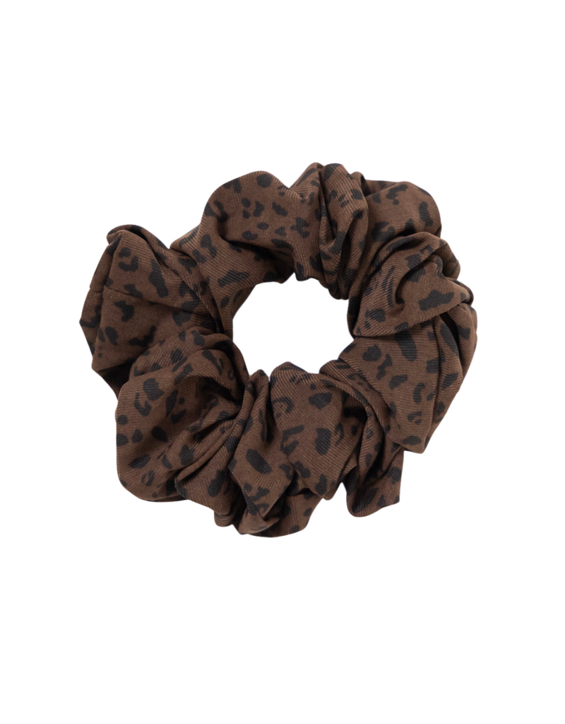 21Jewelz Panterprint scrunchie - donkerbruin