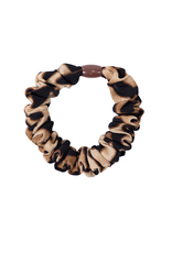 21Jewelz Smalle scrunchie met kraal - panterprint