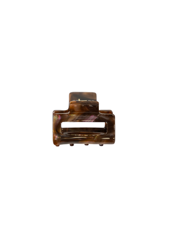 21Jewelz Mini haarklem - marmer bruin