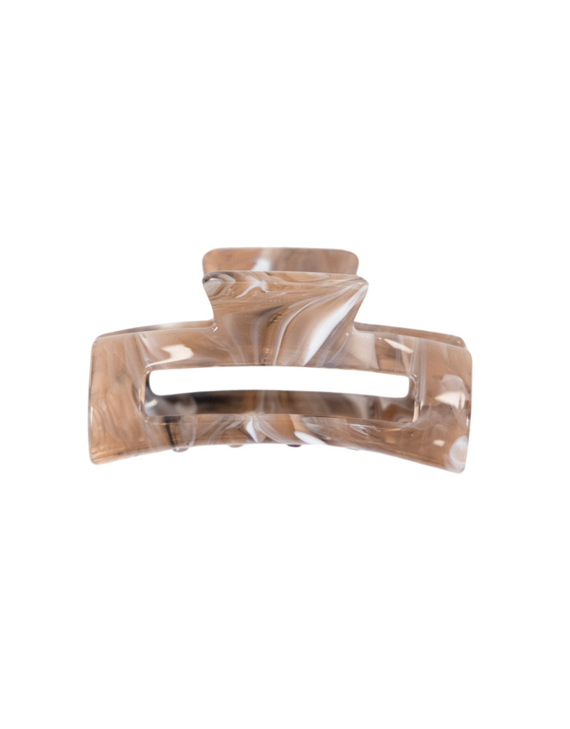 21Jewelz Grote haarklem - marmer taupe