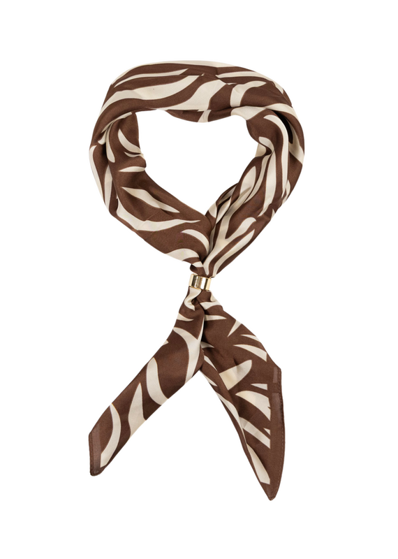 21Jewelz Sjaaltje met gouden sluiting zebraprint - bruin/ecru