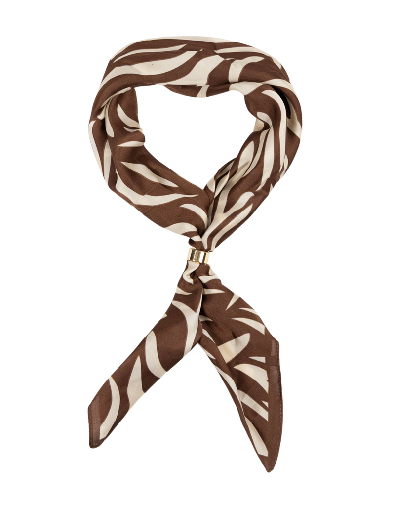 21Jewelz Sjaaltje met gouden sluiting zebraprint - bruin/ecru