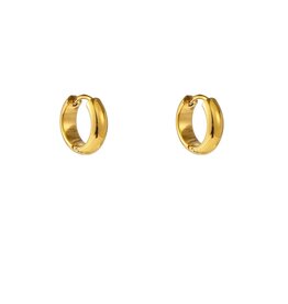 Go Dutch Label D&E - Essential hoop 4mm x 9mm - goud
