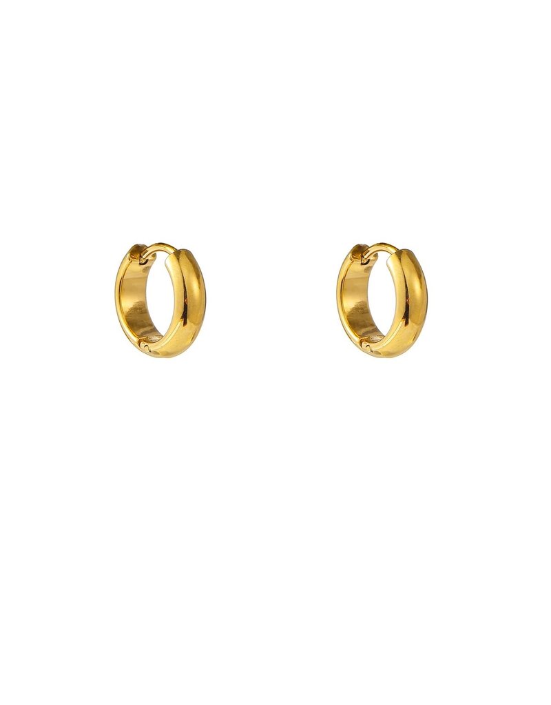 Go Dutch Label D&E - Essential hoop 4mm x 9mm - goud