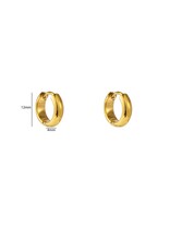 Go Dutch Label D&E - Essential hoop 4mm x 9mm - goud