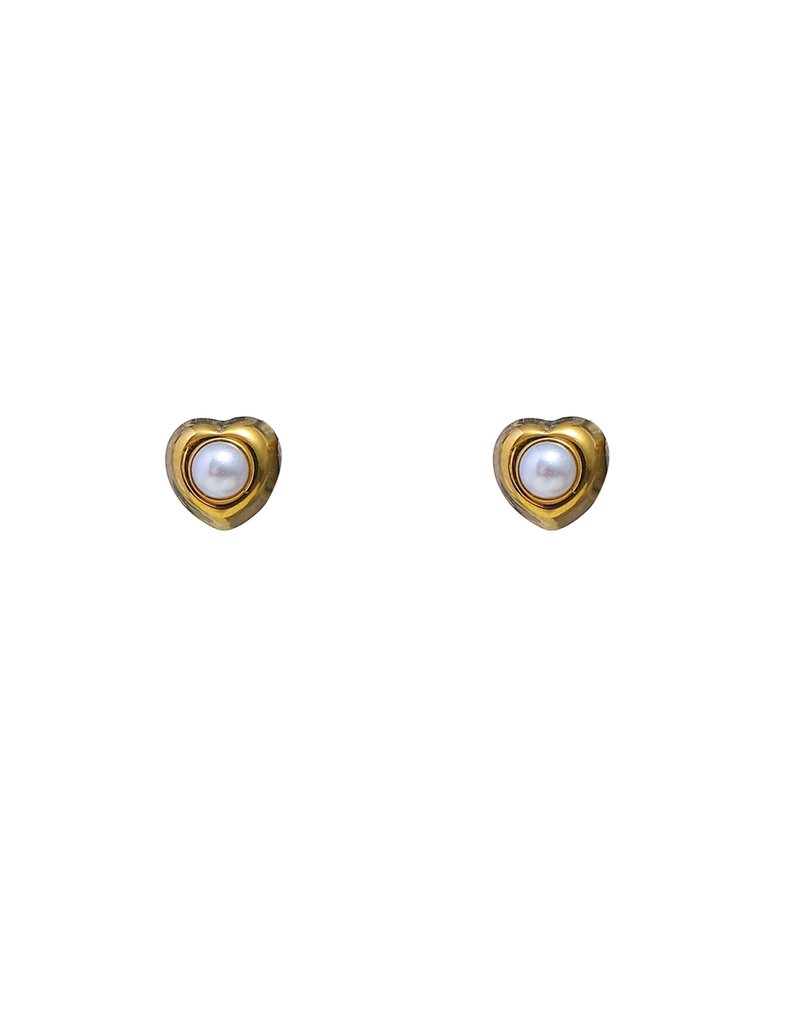 Go Dutch Label D&E | Pearly heart studs