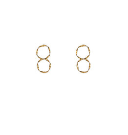 Go Dutch Label D&E | Double round stud - goud