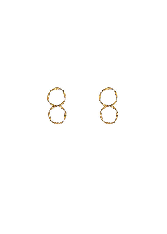 Go Dutch Label D&E | Double round stud - goud