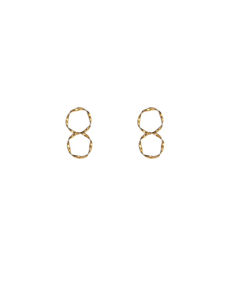 Go Dutch Label D&E | Double round stud - goud