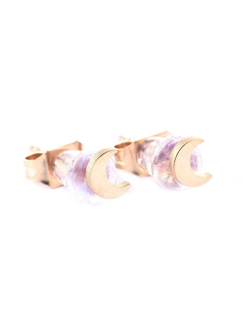 Go Dutch Label D&E - Halve maan studs - goud