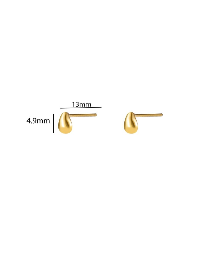 Go Dutch Label D&E - Drop studs mini- goud