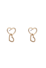 Go Dutch Label D&E - Kleine dubbele hartjes - goud