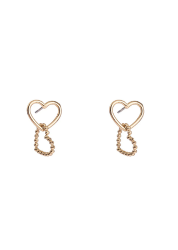 Go Dutch Label D&E - Kleine dubbele hartjes - goud