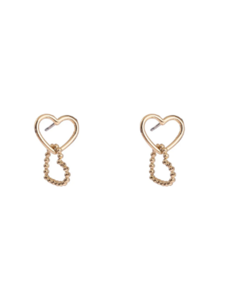 Go Dutch Label D&E - Kleine dubbele hartjes - goud