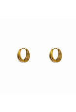 Go Dutch Label Bold double line hoop - goud
