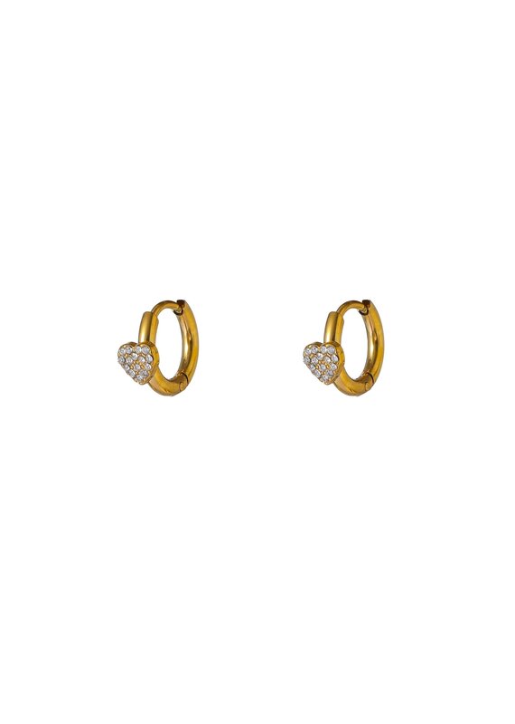 Go Dutch Label D&E | Sparkle clover hoop - goud
