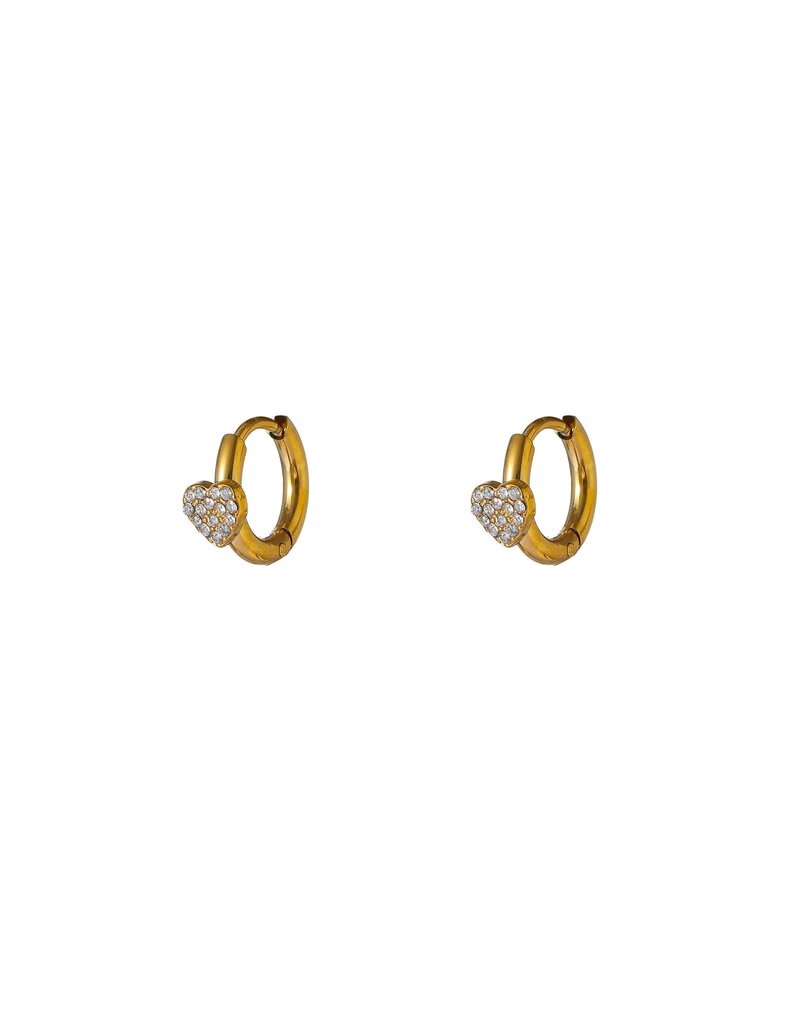 Go Dutch Label D&E | Sparkle clover hoop - goud
