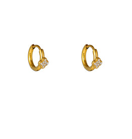 Go Dutch Label D&E | Sparkle heart hoop - goud
