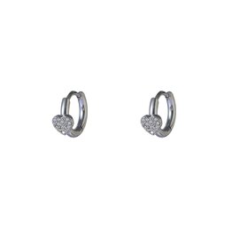 Go Dutch Label D&E | Sparkle heart hoop - zilver