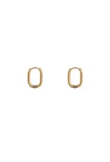 Go Dutch Label D&E - Kleine ovale oorringen - goud