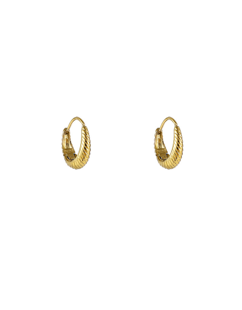 Go Dutch Label D&E - Small striped drop creole - goud