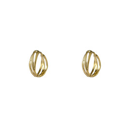 Go Dutch Label D&E | Triple line hoop - goud
