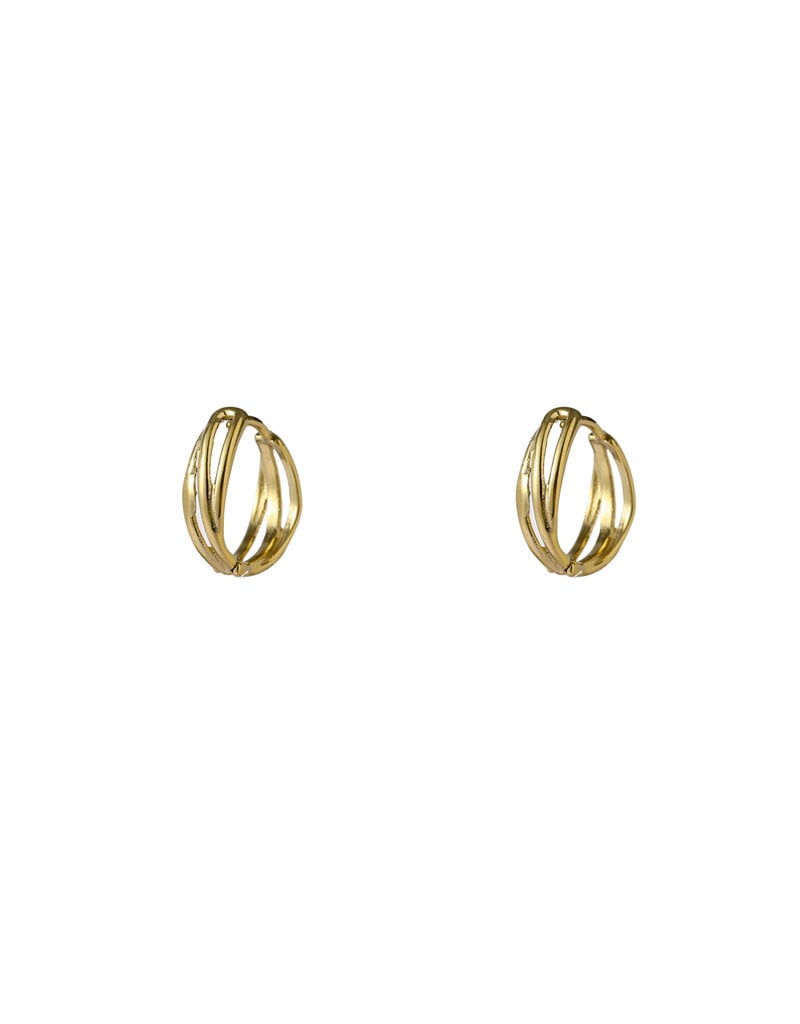 Go Dutch Label D&E | Triple line hoop - goud