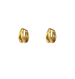 Go Dutch Label D&E | Sparkle double line hoop - goud