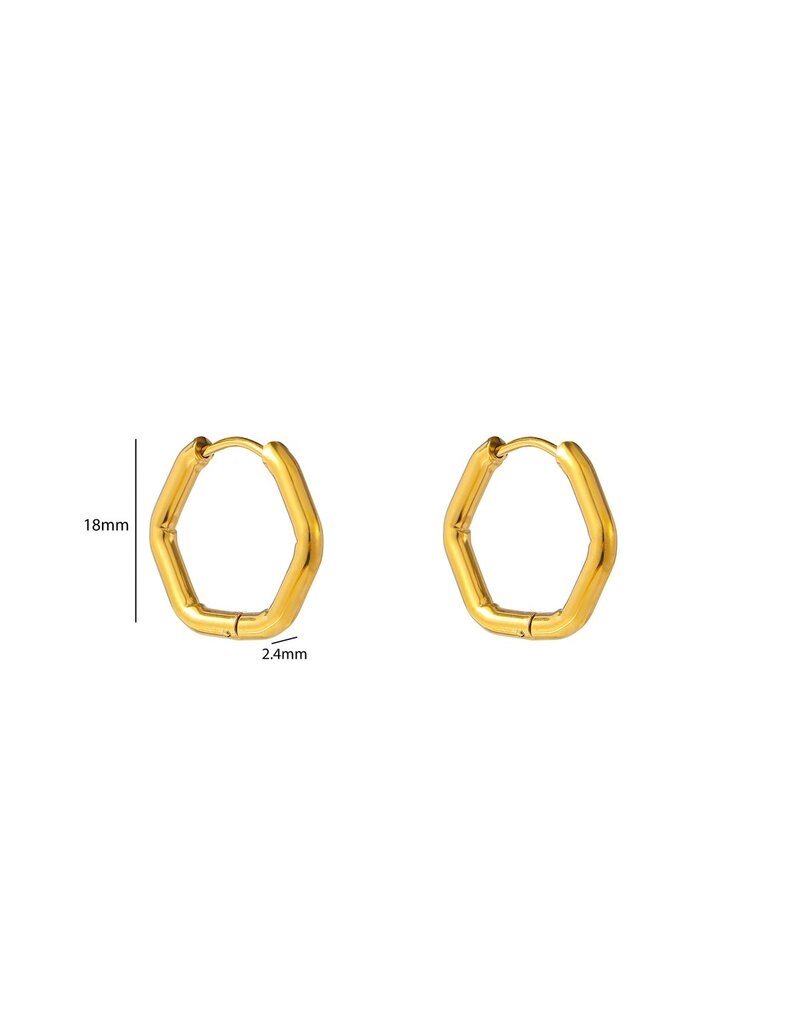 Go Dutch Label D&E - Octagon hoop - goud
