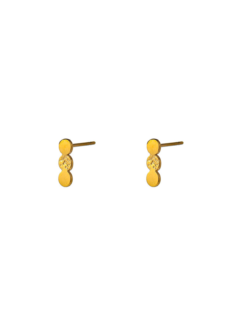 Go Dutch Label D&E - Triple plate stud - goud