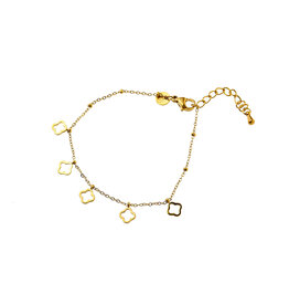 Go Dutch Label D&E | Fine open clovers bracelet