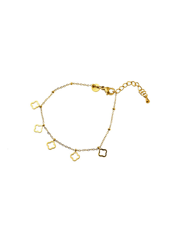 Go Dutch Label D&E | Fine open clovers bracelet