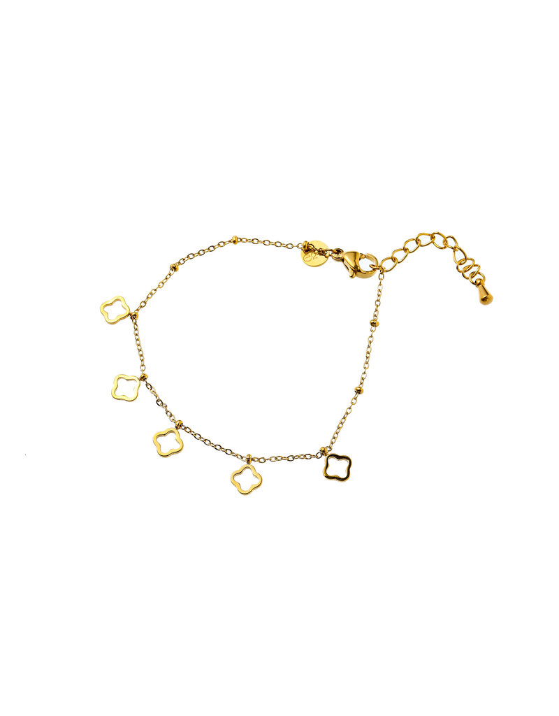 Go Dutch Label D&E | Fine open clovers bracelet
