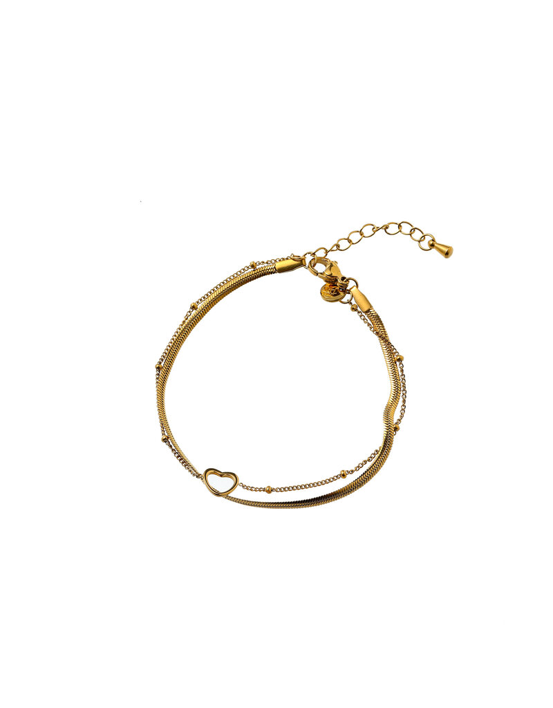 Go Dutch Label D&E | Double fine heart bracelet