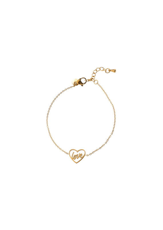 Go Dutch Label D&E | LOVE bracelet - goud