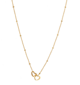 Go Dutch Label D&E - Double hearts necklace