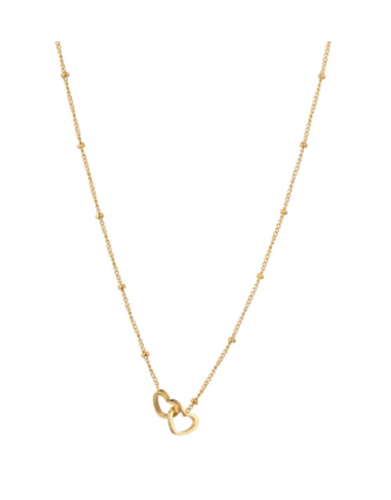 Go Dutch Label D&E - Double hearts necklace