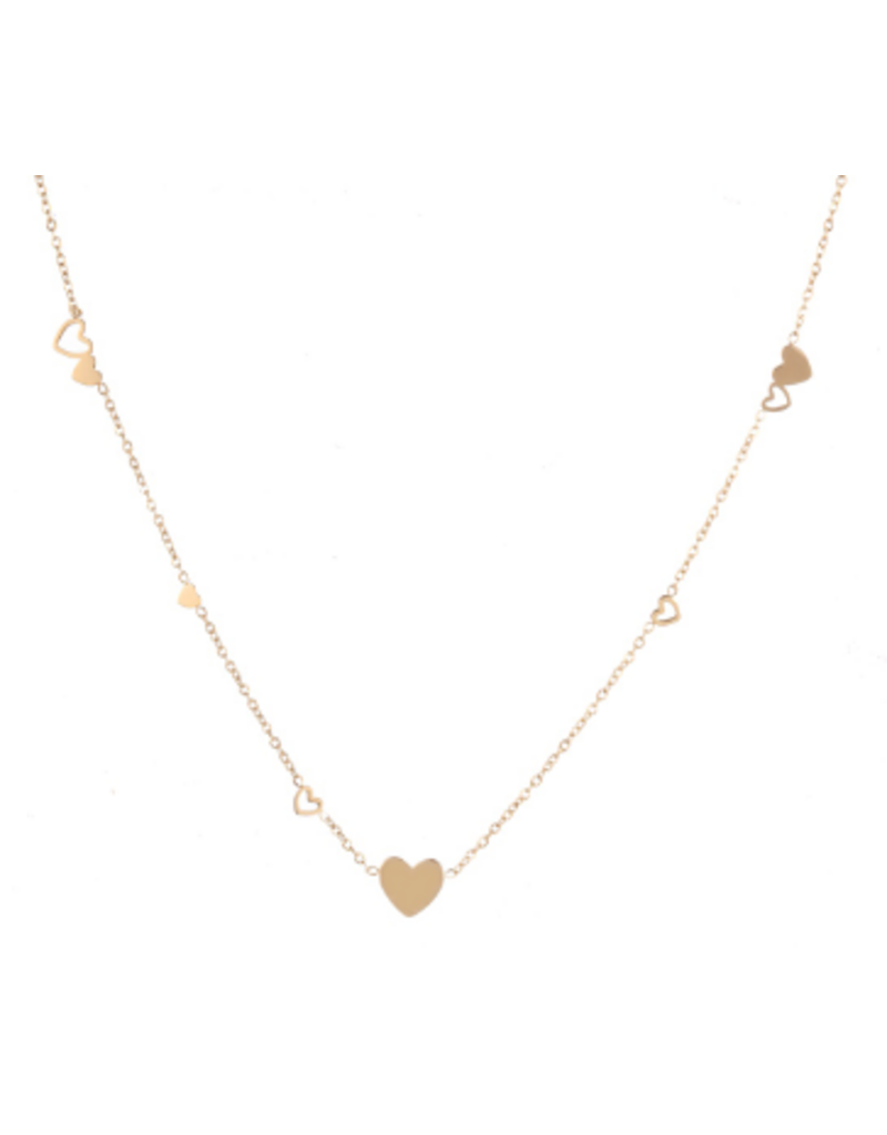 Go Dutch Label D&E | Cute hearts necklace