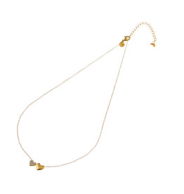Go Dutch Label D&E | Double sparkly hearts necklace