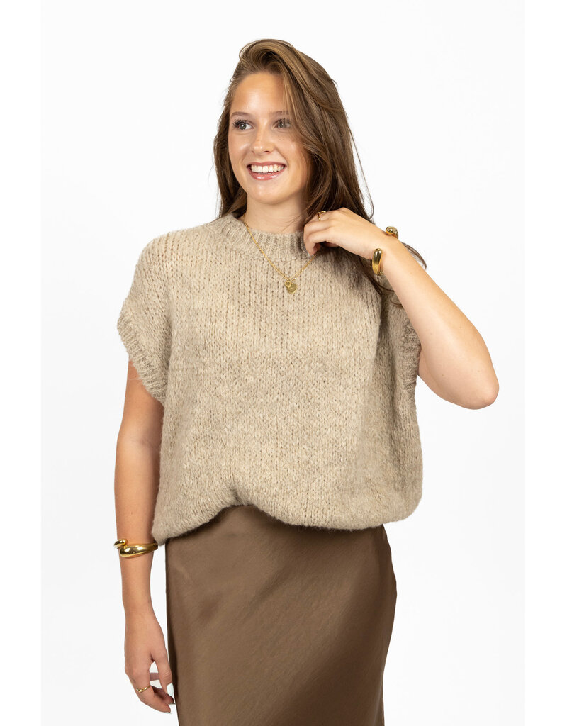 21Jewelz Knitted spencer - beige