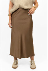 21Jewelz Satijnlook midi rok - camel