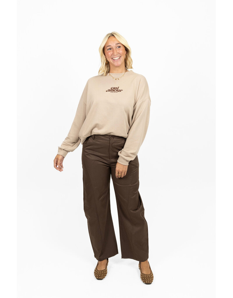 21Jewelz Ballon pantalon met elastiek - donkerbruin