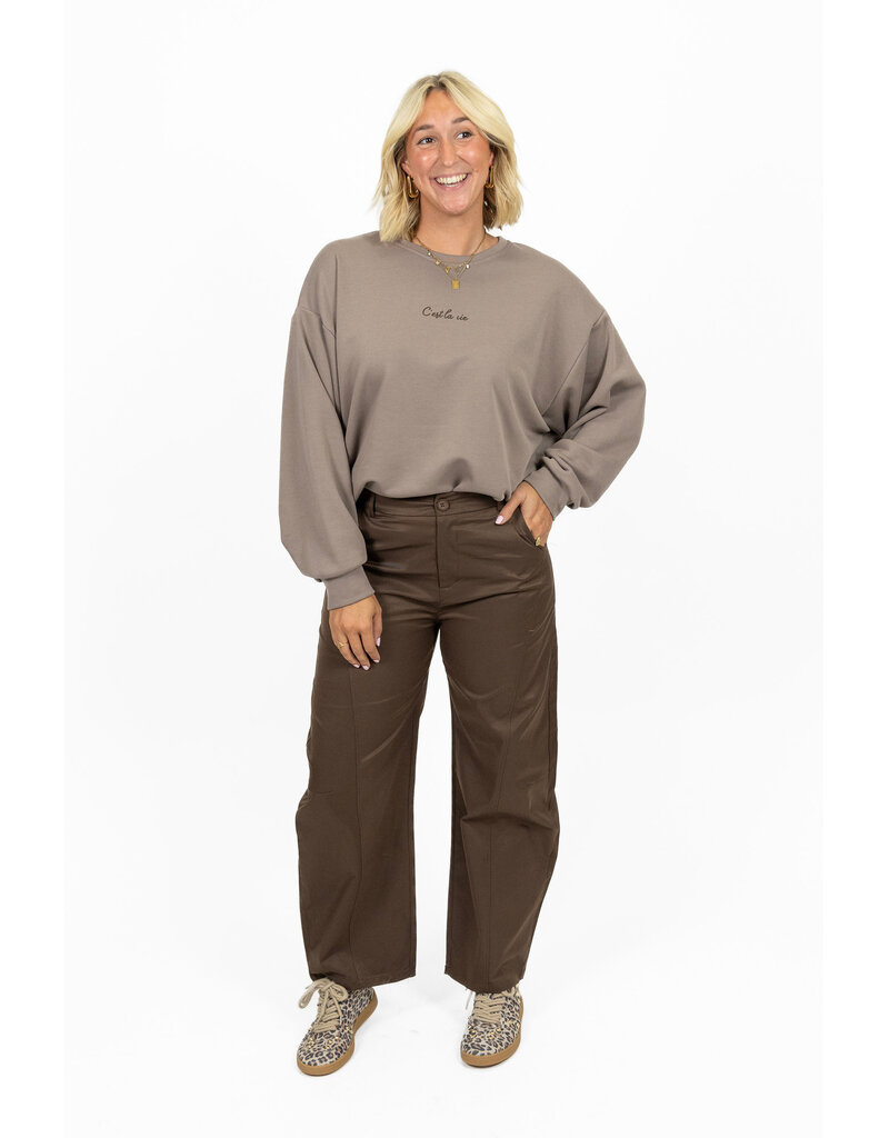 21Jewelz C'est la vie sweater - taupe