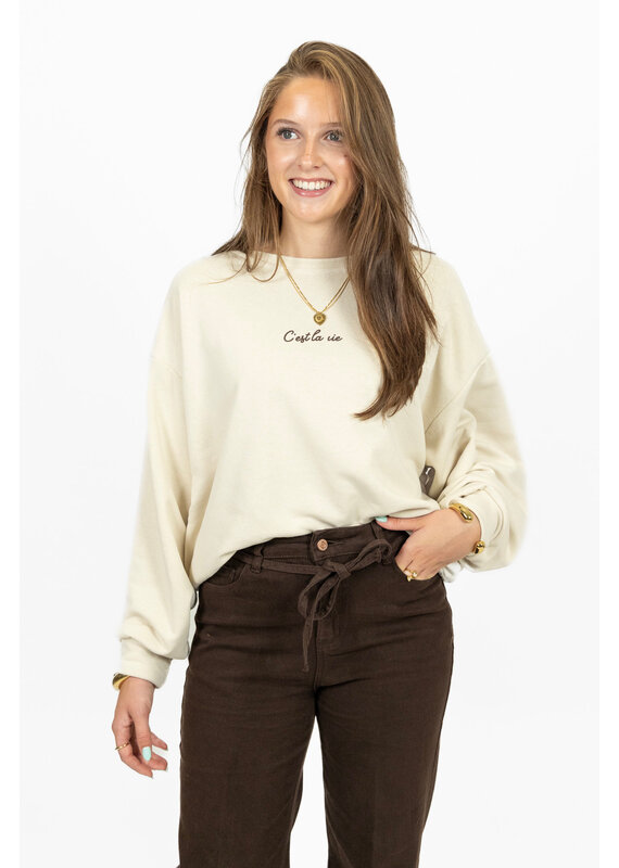21Jewelz C'est la vie sweater - beige