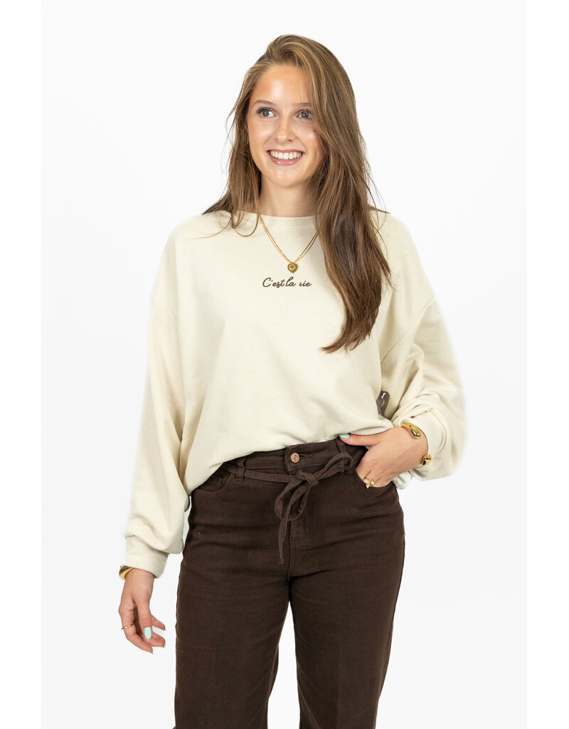 21Jewelz C'est la vie sweater - beige