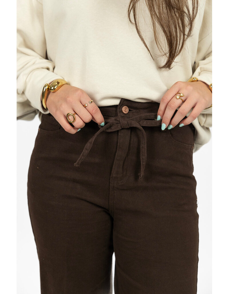 21Jewelz Jeans met ceintuurtje - donkerbruin