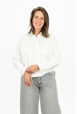 21Jewelz Oversized blouse met zakje - wit