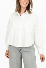 21Jewelz Oversized blouse met zakje - wit