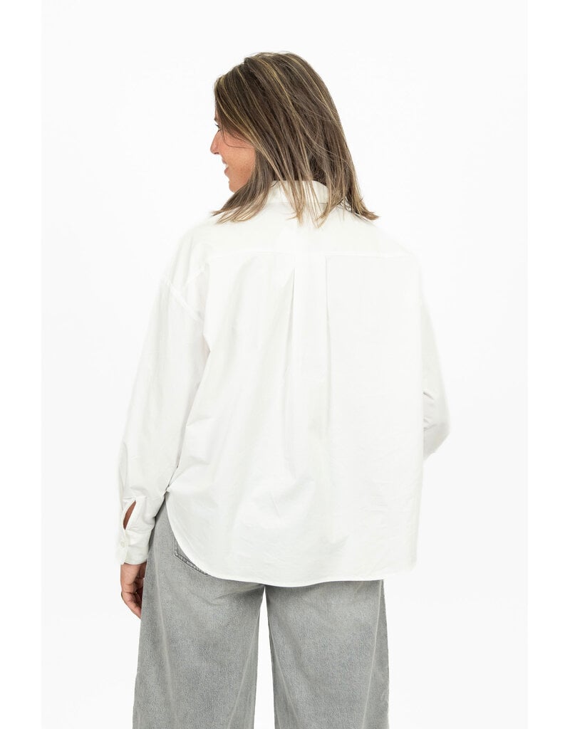 21Jewelz Oversized blouse met zakje - wit